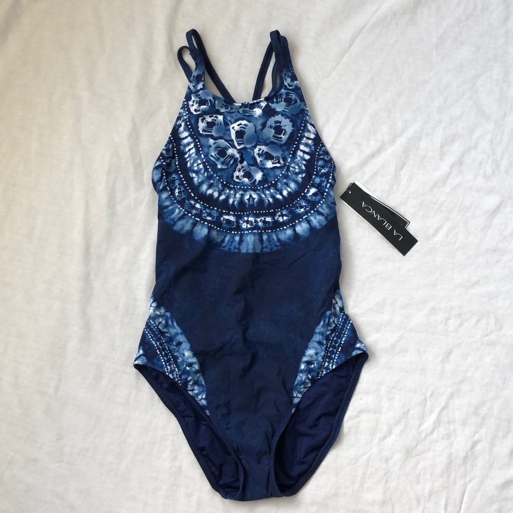 La Blanca Blue Tie Dye Bathing Suit